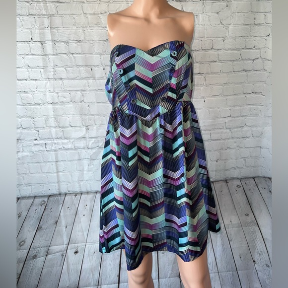 Billabong Dresses & Skirts - Billabong Green, Blue & Purple Sleeveless dress size M